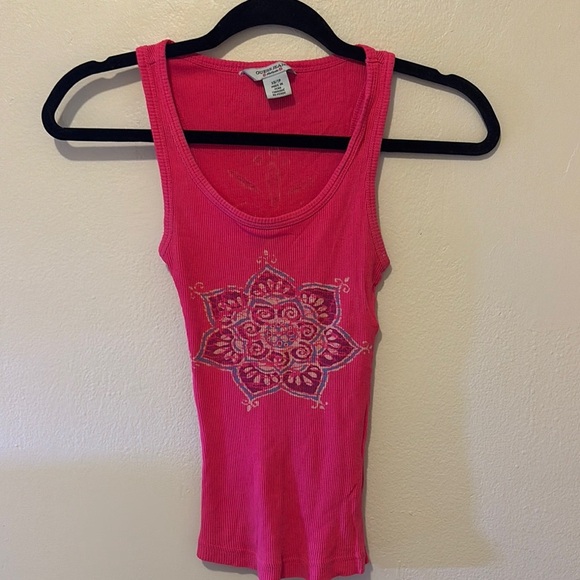 Guess Pink Tank Top with Mandala Design - Picture 1 of 4